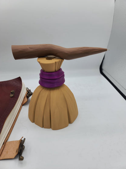 Unique Broomstick Desk Decor with Secret Pen in Handle 3D Print