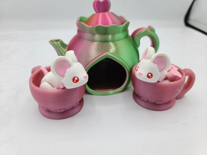 Mouse Flexi and Tea Set 3D Print (Mouse Can Be Purchased Alone!)