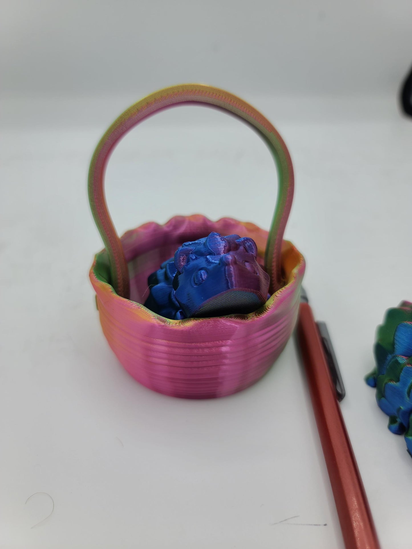 Small Cute Hedgehog with Optional Basket | 3D Print