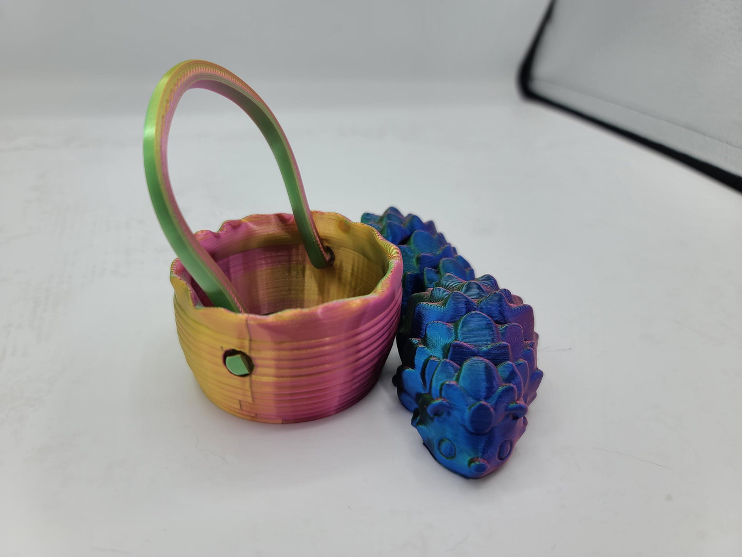 Small Cute Hedgehog with Optional Basket | 3D Print