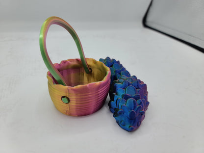 Small Cute Hedgehog with Optional Basket | 3D Print