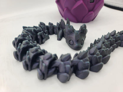 Rubikuro Articulated Kawaii Style Dragon 3D Print - with Optional Egg | 3D Print