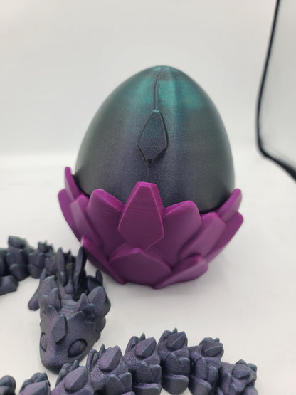 Rubikuro Articulated Kawaii Style Dragon 3D Print - with Optional Egg | 3D Print