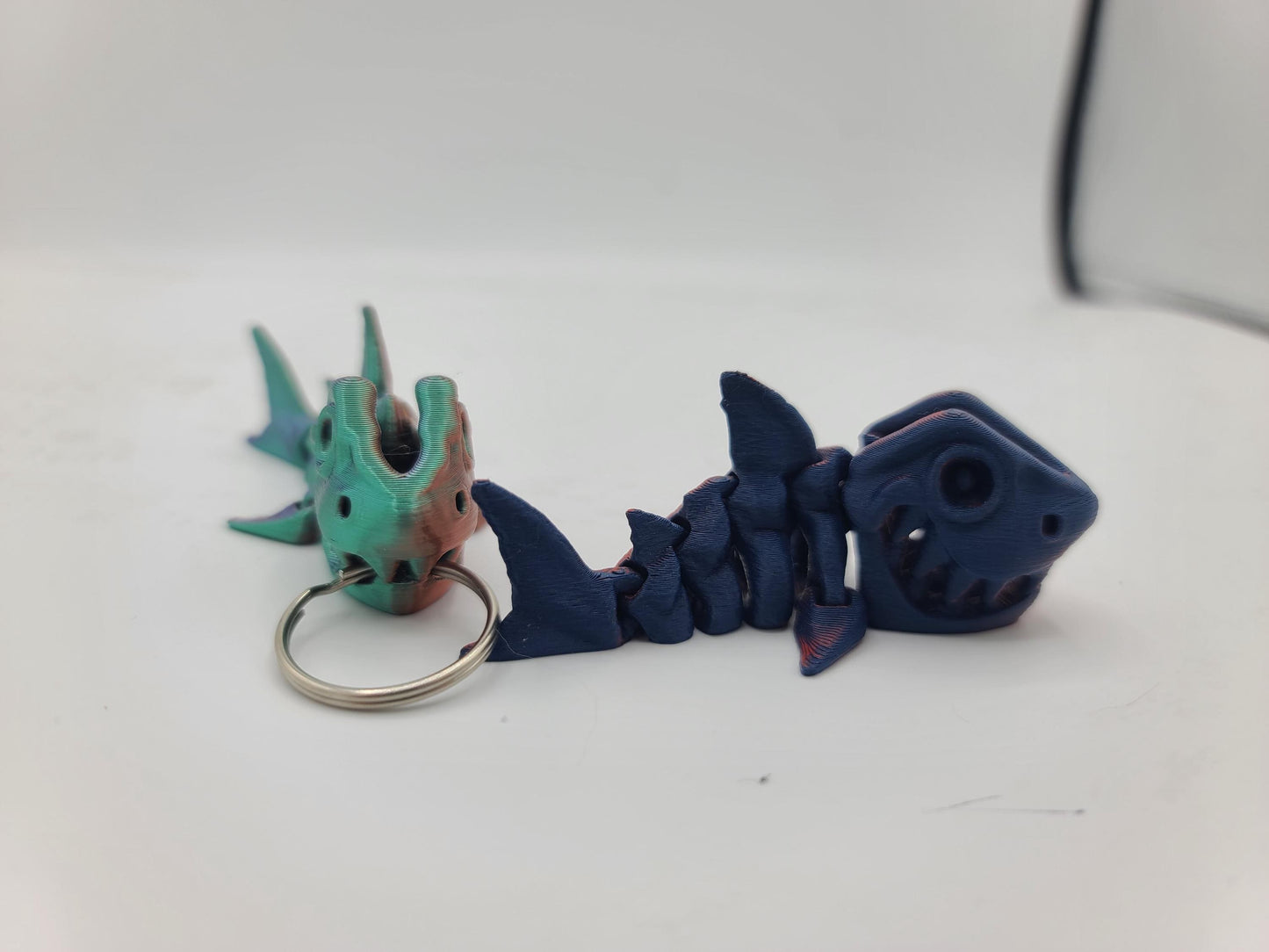 Mini Skeleton Shark Flexi Keychain (or regular flexi)3D Print