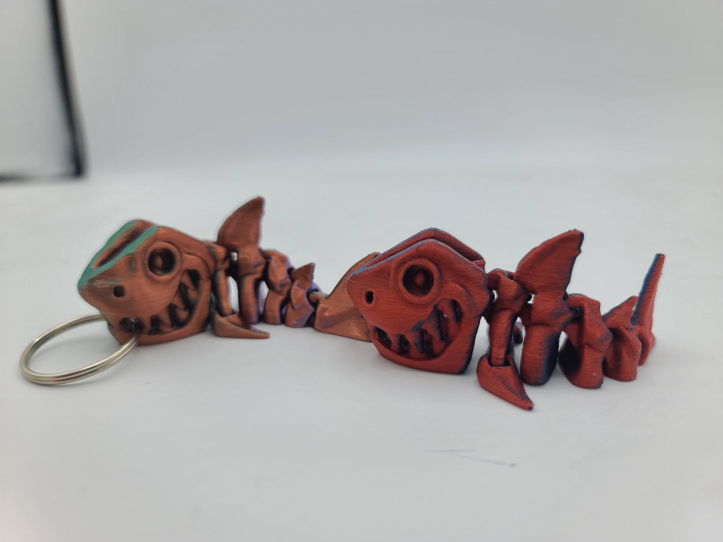 Mini Skeleton Shark Flexi Keychain (or regular flexi)3D Print