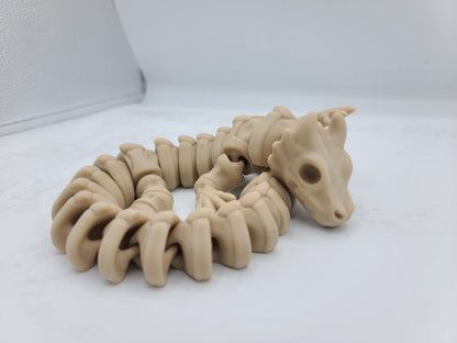 Cute Spooky Skeleton Dragon Articulated 3D Print