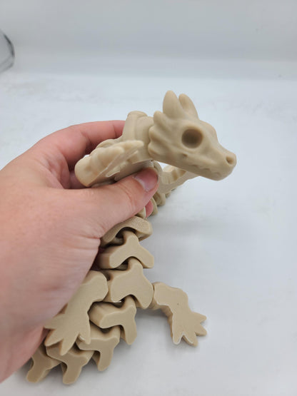 Cute Spooky Skeleton Dragon Articulated 3D Print
