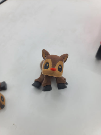 Christmas Flexi Reindeer with Optional Sleigh (Four Styles Available) | 3D Print