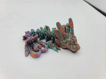 Light Dragon Tadling with Heart Spinner on Tail (optional Keychain) 3D Print