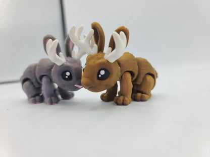 Mini Cute Flexi Jackalopes Cryptid 3D Prin