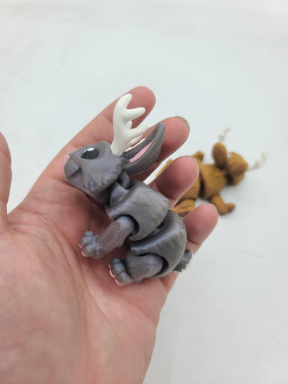 Mini Cute Flexi Jackalopes Cryptid 3D Prin