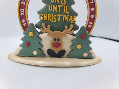 Countdown to Christmas Reindeer Advent Calendar Holiday Decor | 3D Print