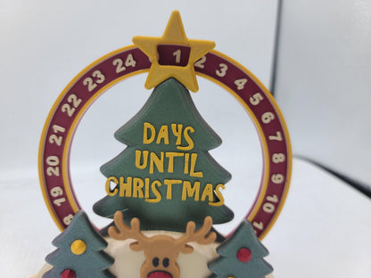 Countdown to Christmas Reindeer Advent Calendar Holiday Decor | 3D Print