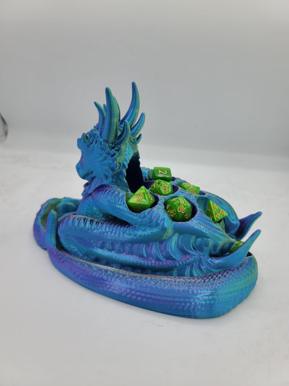 Perched Dragon Dice Tower and Dice Holder | 3D Print