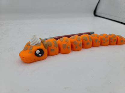 Pumpkin PIE-thon Flexi Snake 3D Print