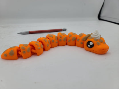 Pumpkin PIE-thon Flexi Snake 3D Print