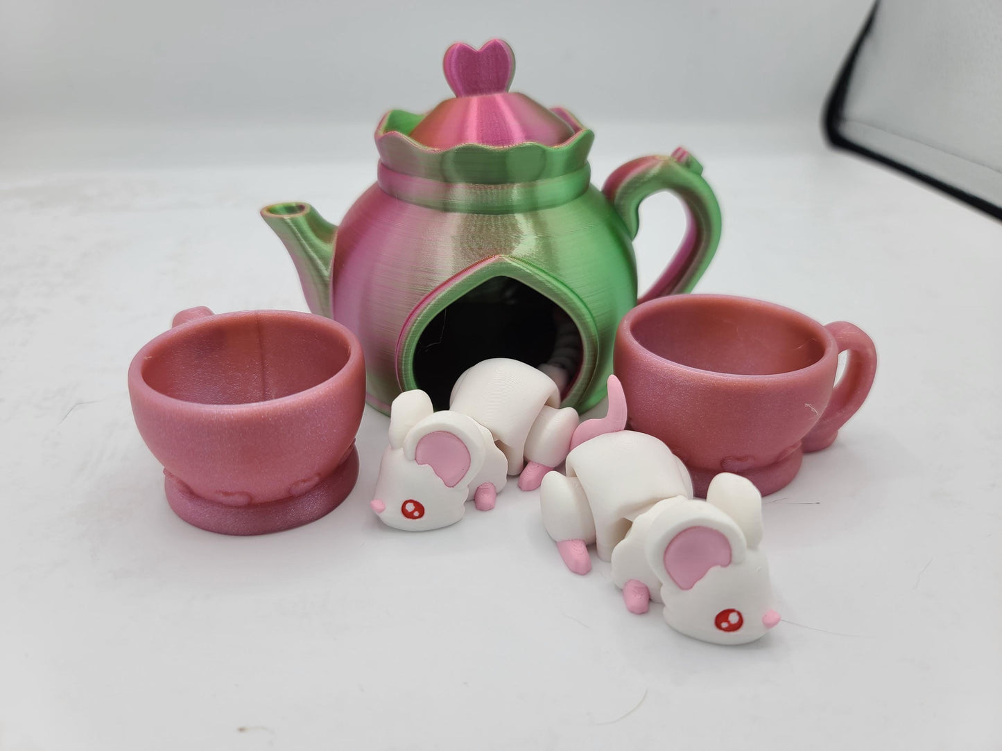 Mouse Flexi and Tea Set 3D Print (Mouse Can Be Purchased Alone!)