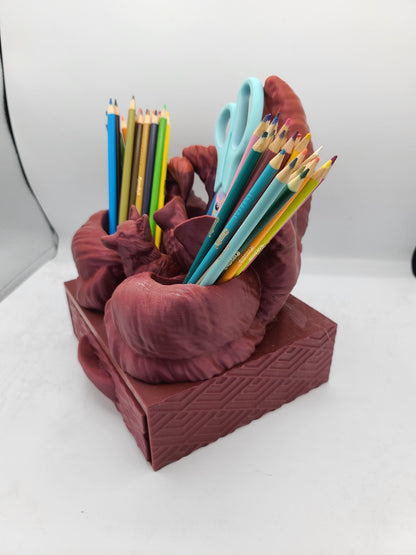 Kitsune Desk Organizer with Drawer 3D Print