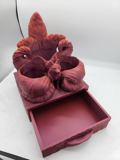 Kitsune Desk Organizer with Drawer 3D Print