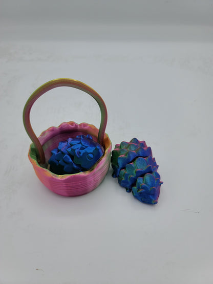 Small Cute Hedgehog with Optional Basket | 3D Print