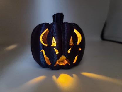 Small LED Tealight Dragon-O-Lantern Halloween Display 3D Print