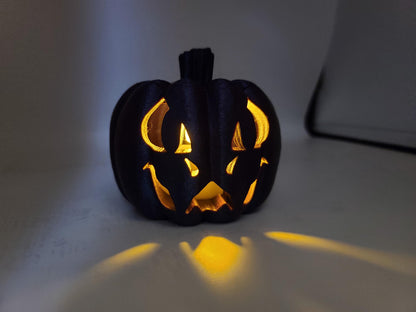 Small LED Tealight Dragon-O-Lantern Halloween Display 3D Print