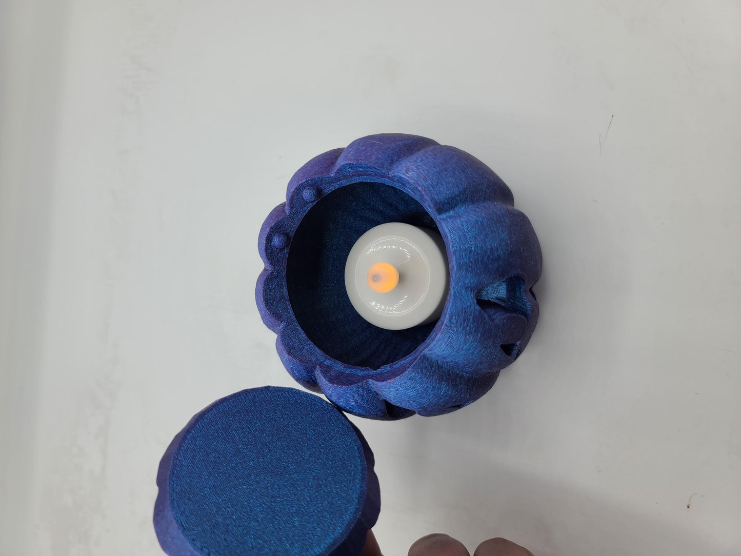 Small LED Tealight Dragon-O-Lantern Halloween Display 3D Print