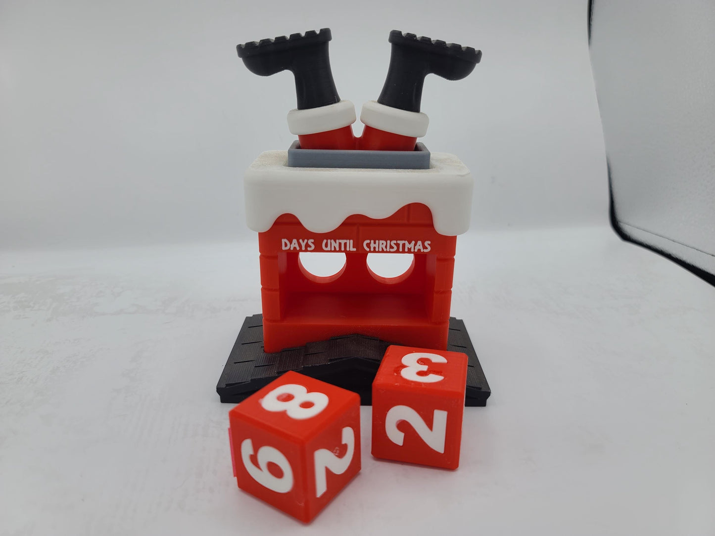 Santa Down the Chimney Fireplace Countdown to Christmas Advent Calendar 3D Print