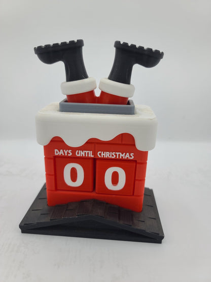 Santa Down the Chimney Fireplace Countdown to Christmas Advent Calendar 3D Print