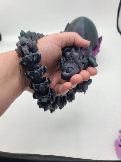 Rubikuro Articulated Kawaii Style Dragon 3D Print - with Optional Egg | 3D Print