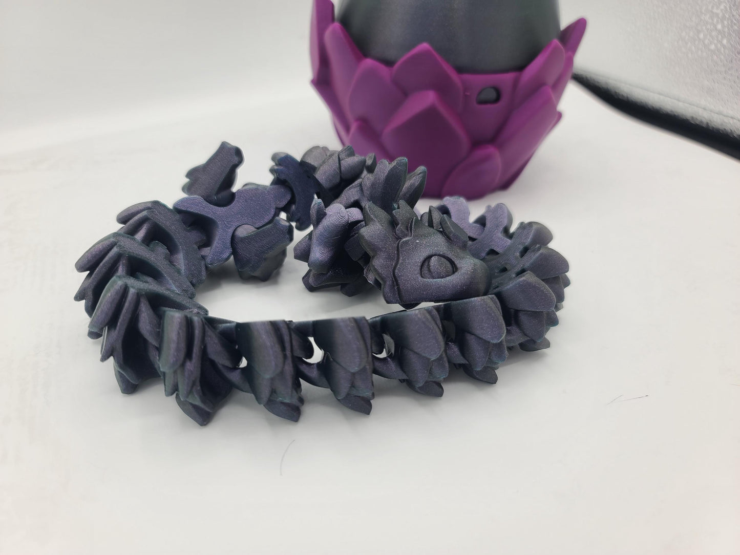 Rubikuro Articulated Kawaii Style Dragon 3D Print - with Optional Egg | 3D Print