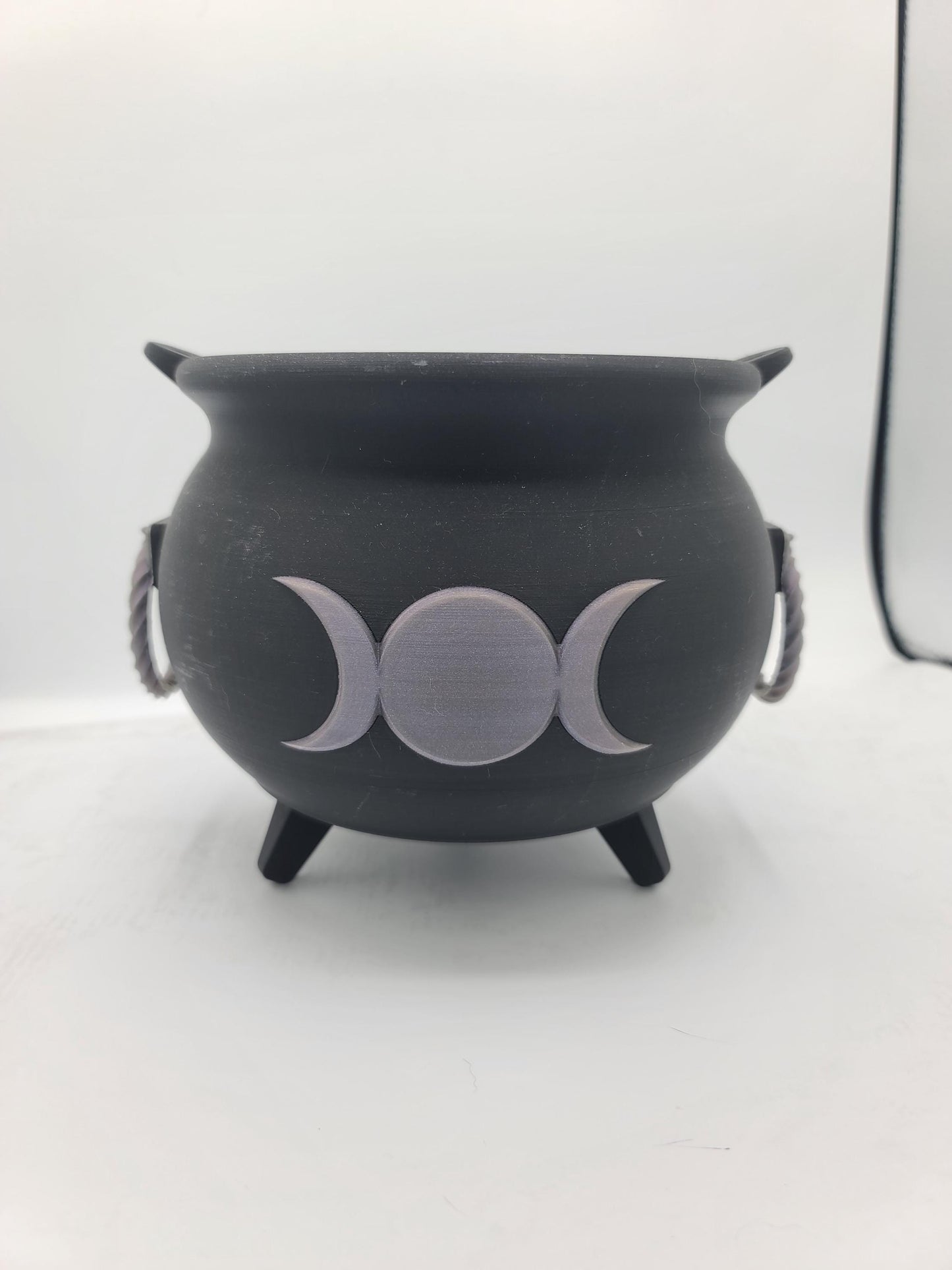 Witches Brew Moon Cauldron Decor or Functional Trick-Or-Treat Bucket 3D Print