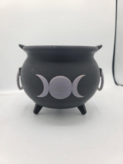 Witches Brew Moon Cauldron Decor or Functional Trick-Or-Treat Bucket 3D Print