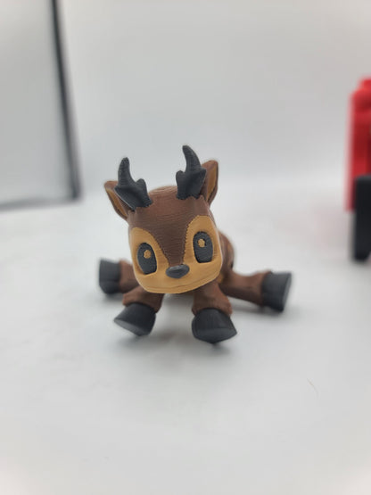 Christmas Flexi Reindeer with Optional Sleigh (Four Styles Available) | 3D Print