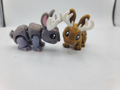 Mini Cute Flexi Jackalopes Cryptid 3D Prin