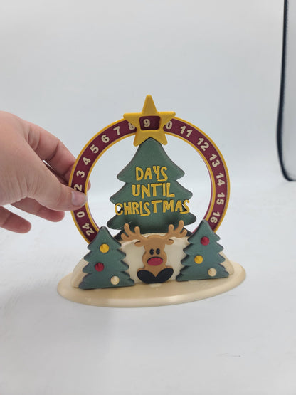 Countdown to Christmas Reindeer Advent Calendar Holiday Decor | 3D Print