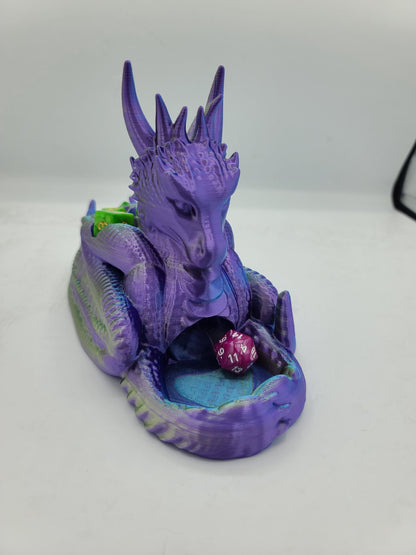Perched Dragon Dice Tower and Dice Holder | 3D Print