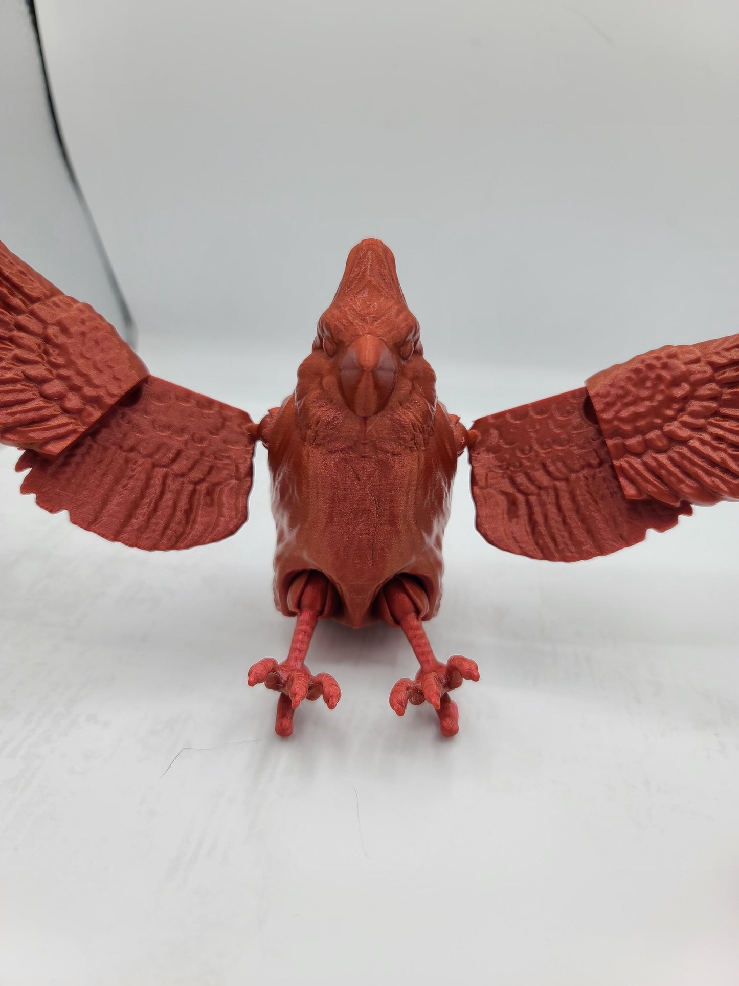Cardinal Flexi Unique Posable Wings Articulated Full Size or Baby | 3D Print