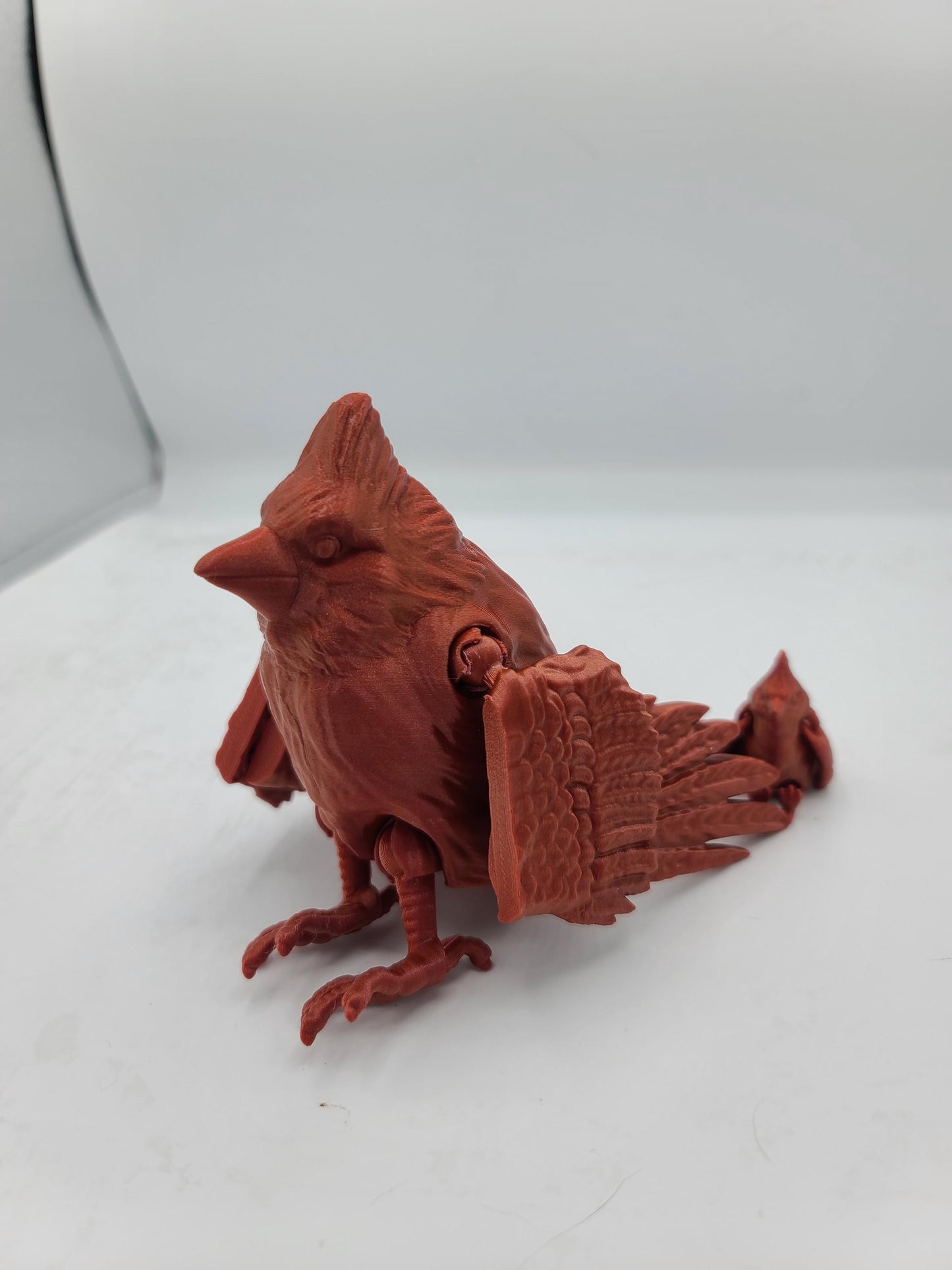 Cardinal Flexi Unique Posable Wings Articulated Full Size or Baby | 3D Print