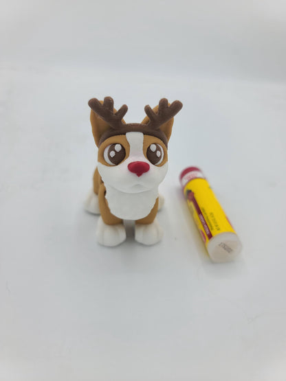 Corgi Rudolph set — Christmas gift for corgi lovers
