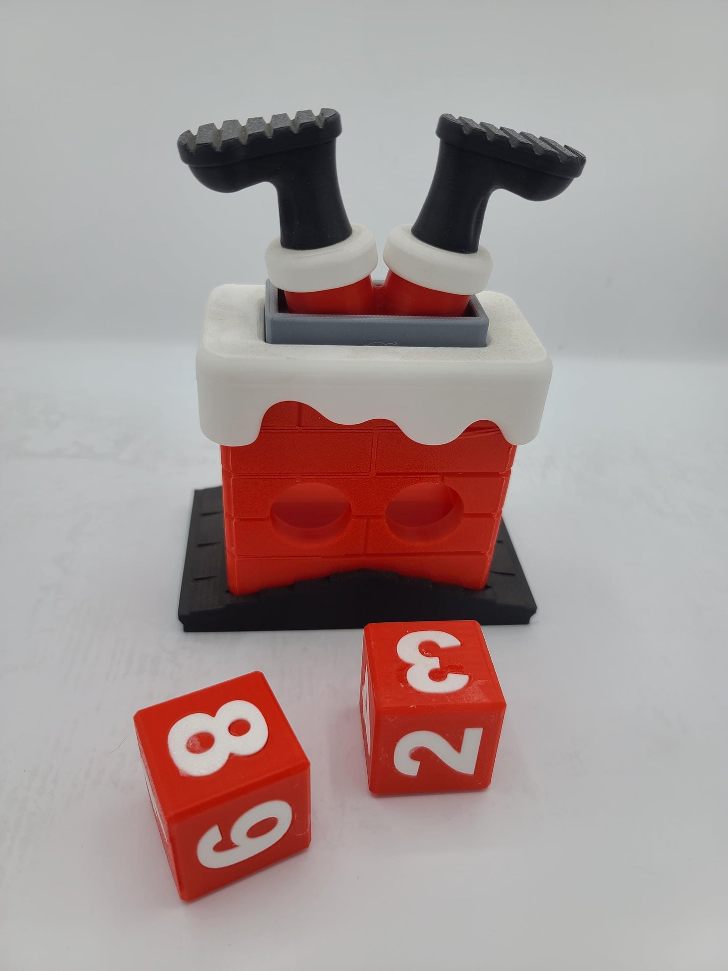 Santa Down the Chimney Fireplace Countdown to Christmas Advent Calendar 3D Print