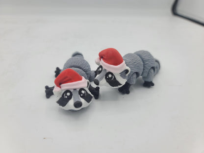 Mini Santa Hat Raccoon Flexi 3D Print