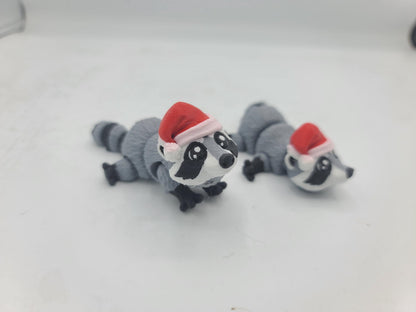 Mini Santa Hat Raccoon Flexi 3D Print