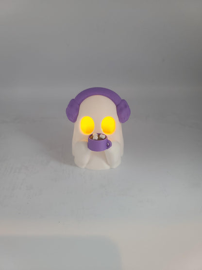 Cute Kawaii Winter Ghosty Holiday Display 3D Print (LED Tealight Included)