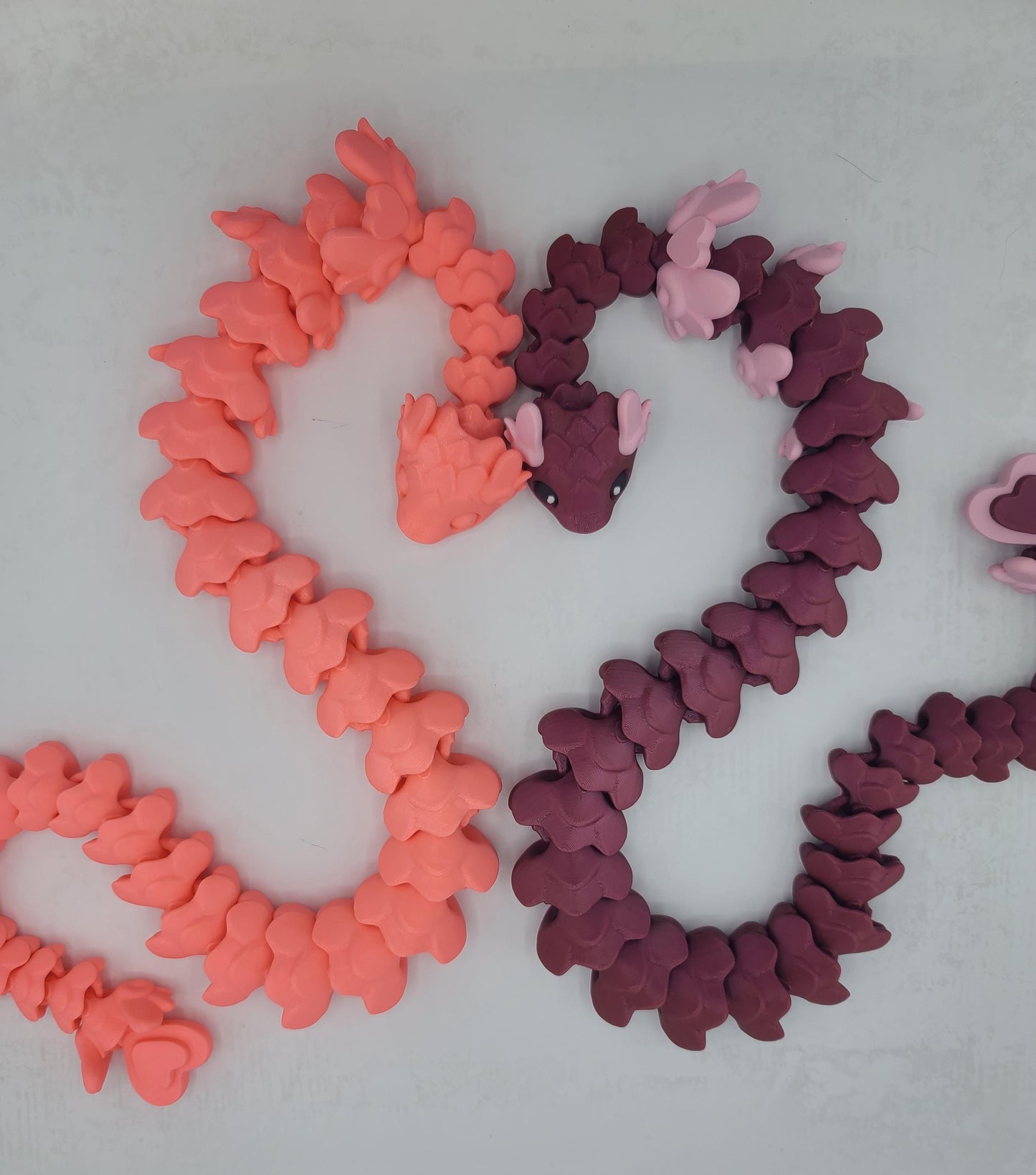 Valentine Cupid Heart Snake Articulated 3D Print