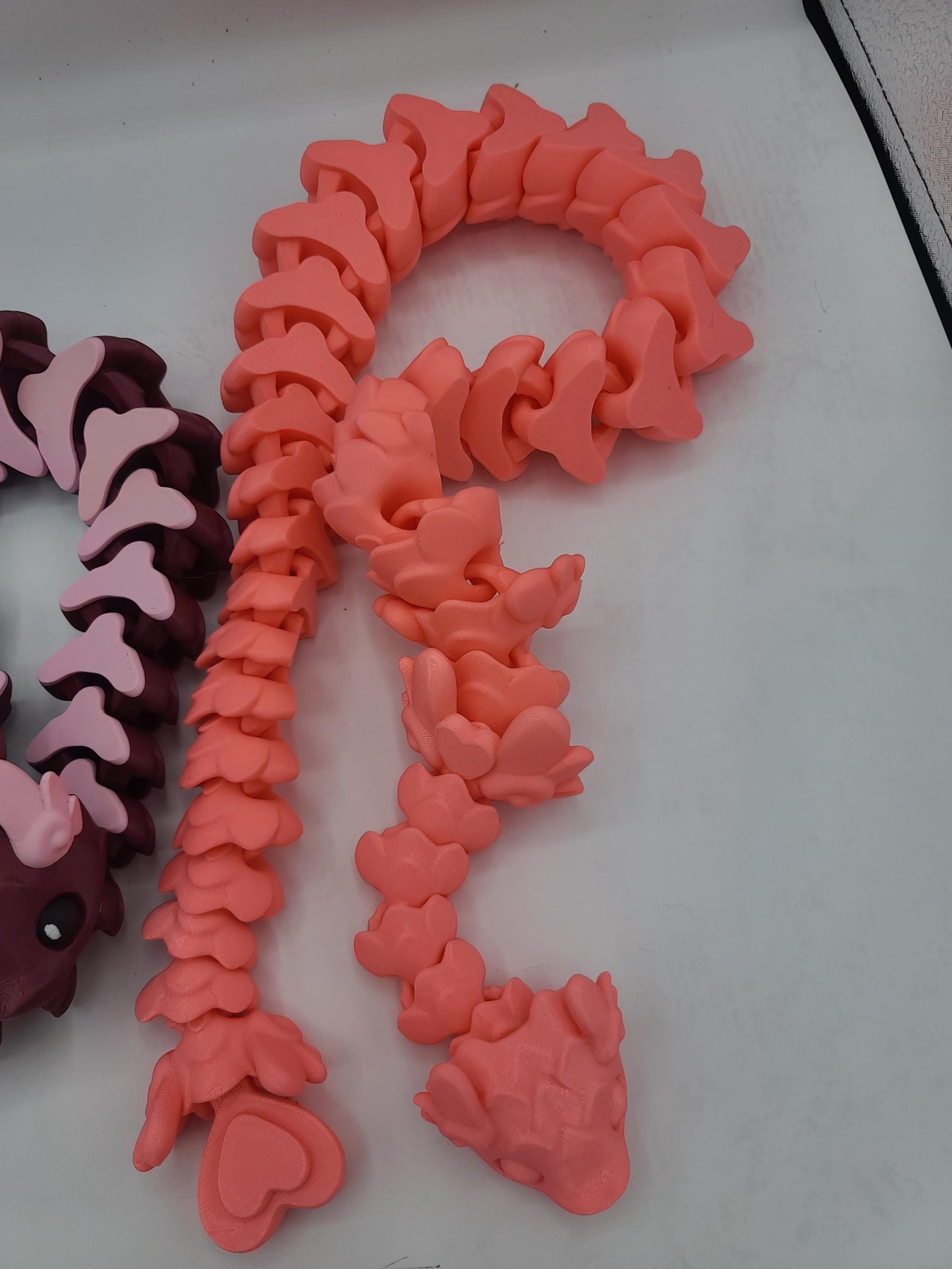 Valentine Cupid Heart Snake Articulated 3D Print