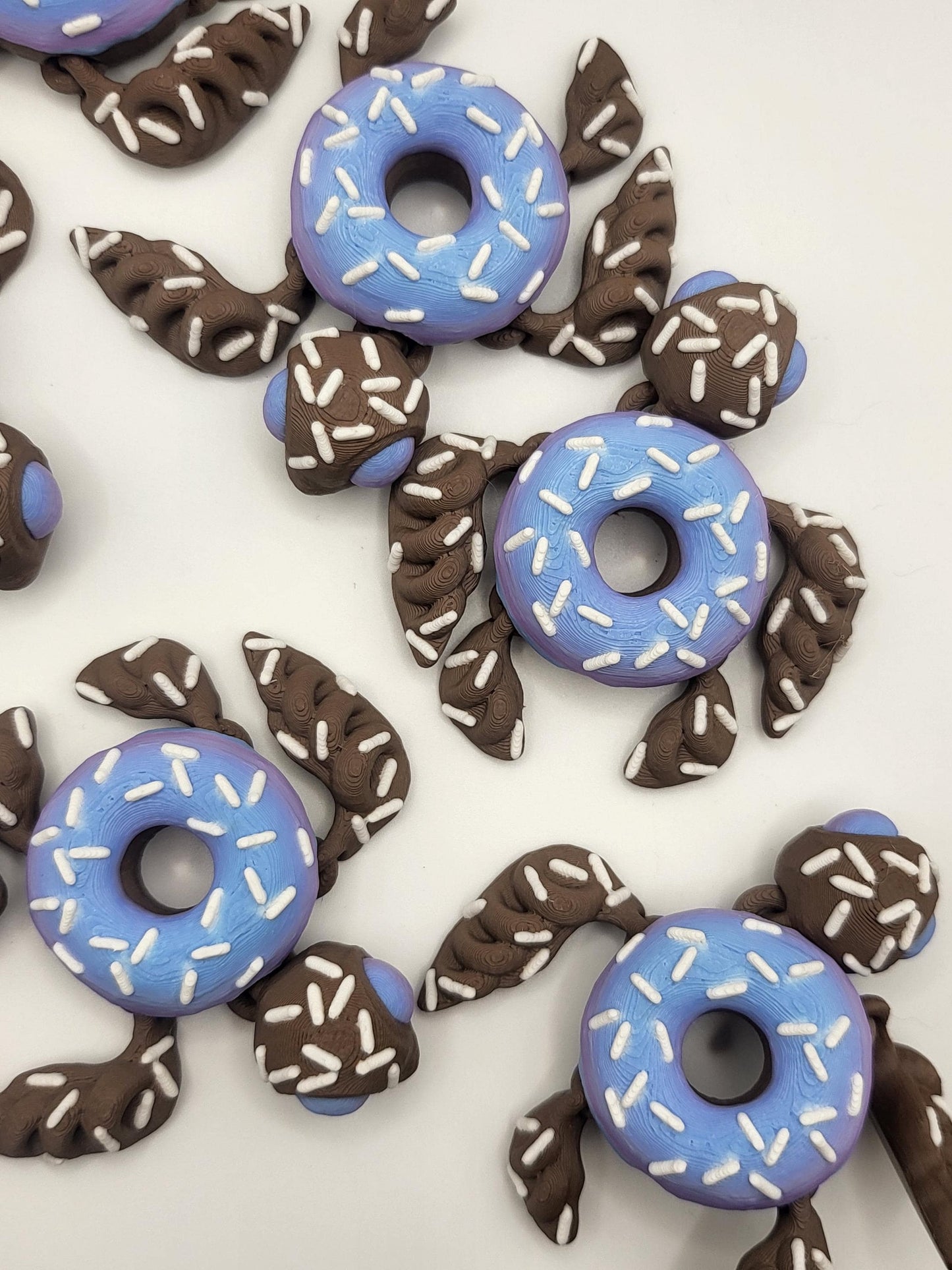 Small Cute Articulated Donut Turtle 3D Print