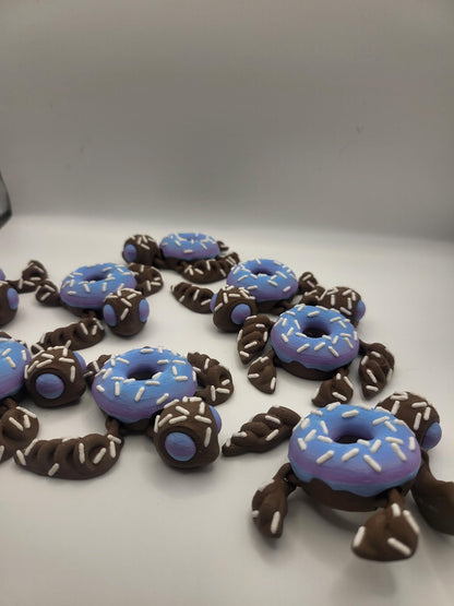 Small Cute Articulated Donut Turtle 3D Print
