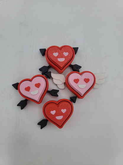 Valentine’s Day Cute Valentine Conversation Heart Clickers 3D Print