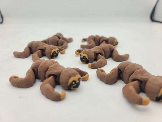 Tiny Baby Sloth Flexi (Poseable and Fun!) 3D Print